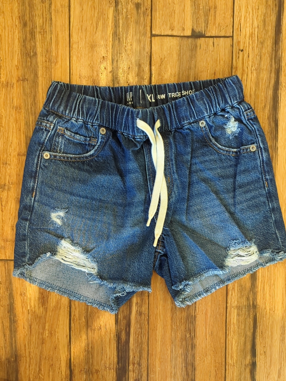 Gap Kids Denim Drawstring Shorts - Blue